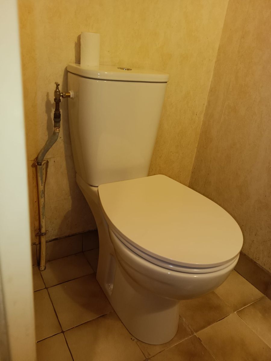 Ancien WC remplacé par un modèle récent